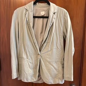 Green linen oversized Blazer